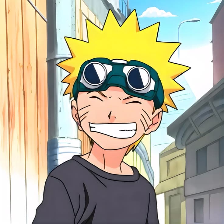 Naruto photo for AI background removal demo — original