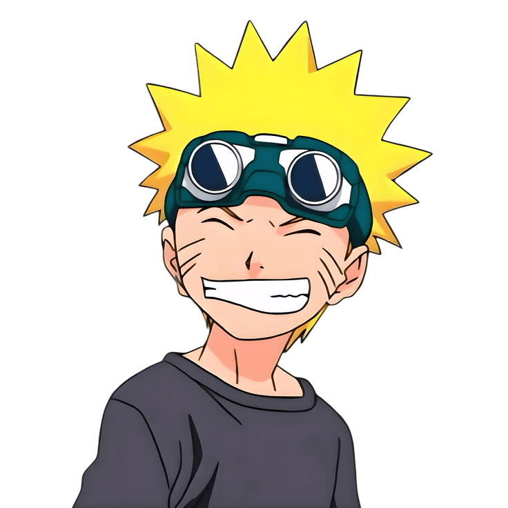 Naruto photo for AI background removal demo — background removed